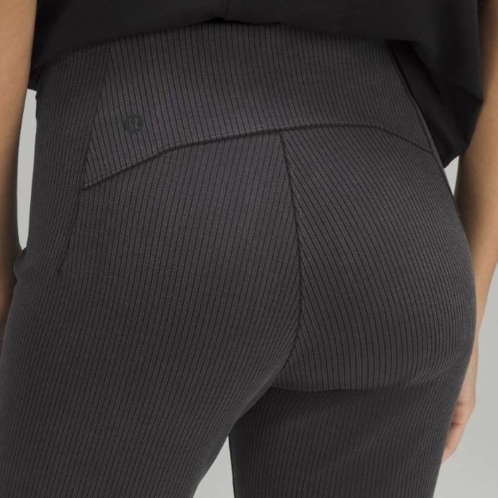 Lululemon Ribbed Softstreme Zip-Leg High-Rise Cropped Pants 25" - Picture 11 of 14